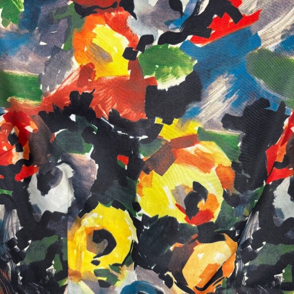 Alice + Oliva Womens Multicolor Brush Stroke Sleeveless Lined Peplum Top Size 4 - Picture 4 of 10